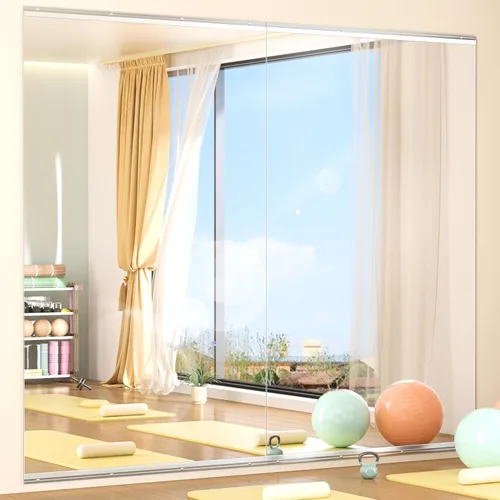 Miniatura 42 de Hasipu 3 piezas de espejos para gimnasio en casa de 48''x24'', espejos grandes de cuerpo entero montados en la pared para yoga, baile, fitness