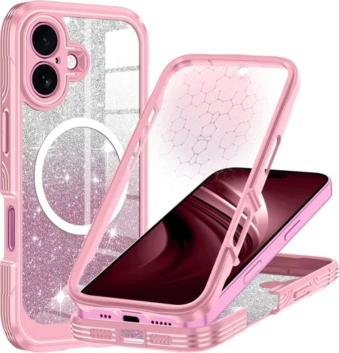 Miniatura 50 de Hekodonk Funda para iPhone 15 Pro Max, compatible con Magsafe [protector de pantalla de vidrio templado integrado y protección de lente de cámara]
