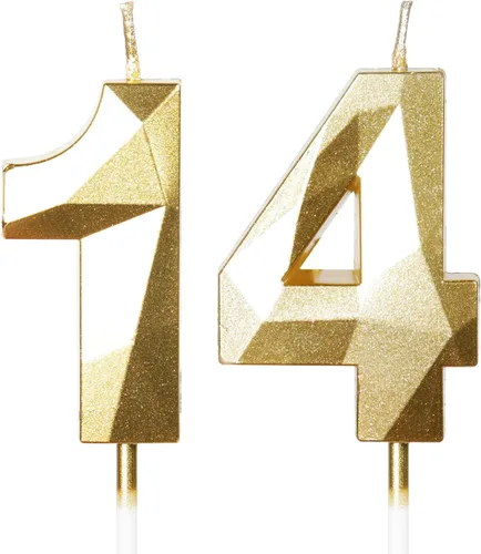 Miniatura 74 de Velas de cumpleaños número 15, velas número 15, velas de feliz cumpleaños de oro rosa para pastel, decoraciones de cobertura de pastel de diseño 3D