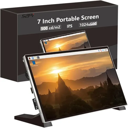 Miniatura 2 de GeeekPi Monitor de 7 Pulgadas para Raspberry Pi, Pantalla LCD IPS de 1024x600, Monitor Portátil HDMI para Pi 5/4B/3B+/3B, Win11/10/8/7, Sin