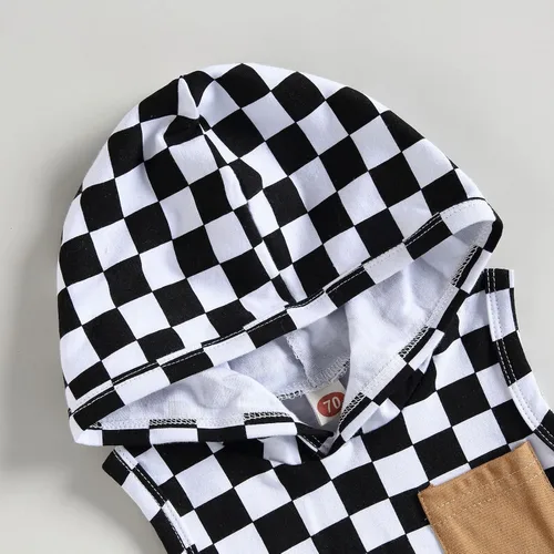 Miniatura 4 de AEEMCEM Conjunto de 2 camisetas sin mangas con capucha y pantalones cortos con cordón para bebé niño
