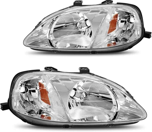 Miniatura 10 de DWVO - Conjunto de faros delanteros compatible con Honda Civic Sedan 4 puertas 2012-2015 y Civic Coupe 2 puertas 2012-2013, carcasa cromada, Negro