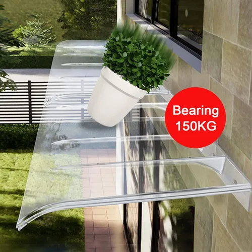 Miniatura 2 de Toldo de porche para exteriores, toldo invisible para puerta delantera, protección UV, cubierta de refugio para la lluvia, toldo para porche, toldo