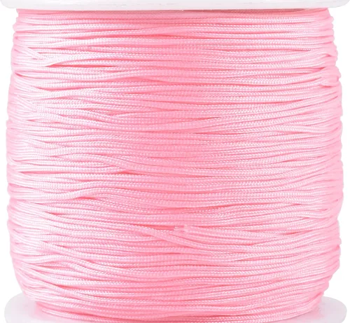 Miniatura 80 de KONMAY 1 rollo de cuerda de nailon para hacer pulseras de 150 yardas, trenzado de nailon Shamballa Macramé/cordón de cuentas de 0.4mm, cordón