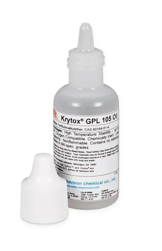 MSD050101 Chemours Krytox Modle GPL105 Aceite industrial, botella de 1 onza