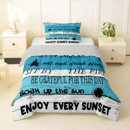 Miniatura 23 de Erosebridal Juego de edredón de ancla náutica, juego de ropa de cama con brújula oceánica, tamaño individual para niños, adolescentes y adultos