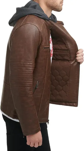 Miniatura 4 de Levi's Chaqueta Racer con capucha de piel sintética para hombre