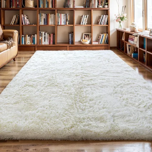 Miniatura 61 de KCHOWUA Alfombras Esponjosas y Peludas de Unicornio para Dormitorio de Niñas, 3x5 pies Lavable Antideslizante Alfombra de Área Shag Peluda para Sala