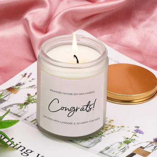 Miniatura 6 de SOUHONEY Regalos de Felicitación para Mujeres - Regalos de Promoción para Mujeres en el Trabajo - Vela de Regalo para Nuevo Trabajo - Regalo