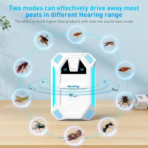 Miniatura 2 de Repelente ultrasónico de plagas e insectos, repelente ultrasónico para cucarachas, roedores, ratones, insectos, mosquitos, ratones, arañas