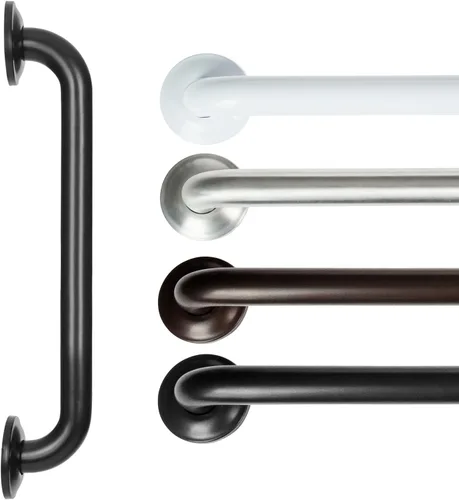 Vive Barra de agarre para bañeras y duchas, barandilla de seguridad para baño para personas mayores, mango de pared para bañera, inodoro, baño Negro