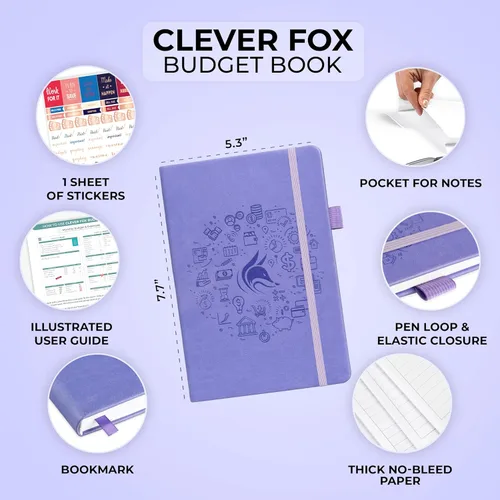 Miniatura 2 de Clever Fox Libro de presupuesto: organizador financiero y rastreador de gastos. Cuaderno de cuentas planificador de dinero para presupuesto mensual.