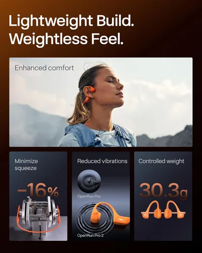 Miniatura 7 de SHOKZ OpenRun Pro 2 - Auriculares de conducción ósea, auriculares deportivos inalámbricos Bluetooth de oreja abierta para correr, entrenamientos