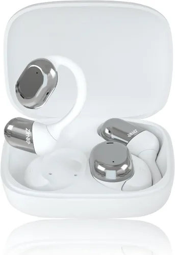 Miniatura 7 de ZIHNIC Auriculares de oreja abierta, comodidad durante todo el día, batería de 28 horas con uso prolongado, IPX5 impermeable, compatible con Rosa