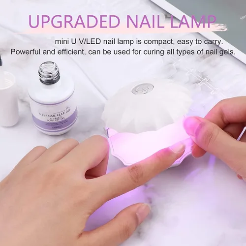 Miniatura 6 de Mini lámpara LED de uñas, lámpara de uñas en forma de concha de 18 W, lámpara de uñas portátil con luz UV, lámpara de curado de esmalte de uñas