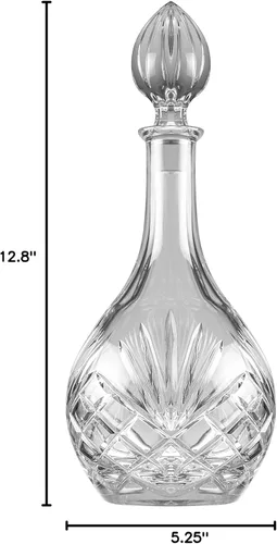 Miniatura 8 de Barski - Corte a mano - Boca soplada - Cristal - Decantador de vino - 32 oz. - Hecho en Europa