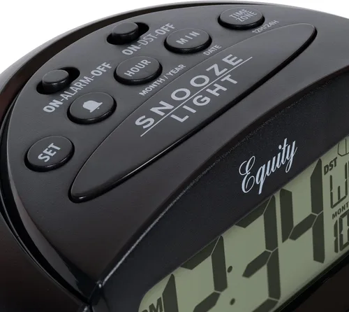Miniatura 3 de Equity by La Crosse 31022 Insta-Set LCD Alarm Clock, Black (Pack of 6)