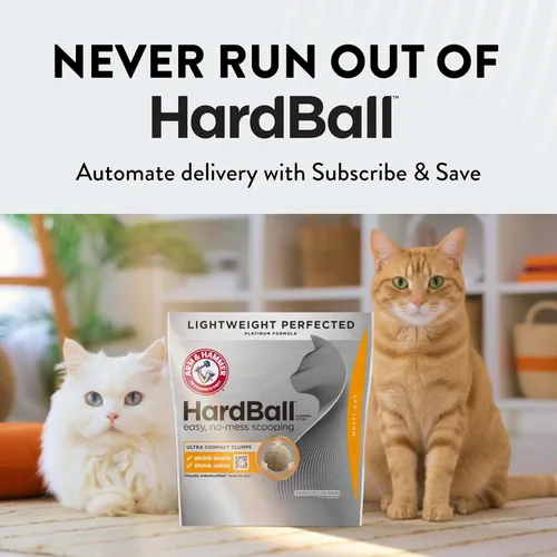 Miniatura 6 de ARM & HAMMER Hardball Arena Ligera de Platino Multi-Gato Aglomerante para Gatos Control de Olores, Fácil Recogida Sin Desorden, Aroma Flor
