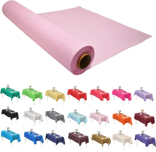 Miniatura 89 de Rollo de plástico para cubierta de mesa color verde manzana, 40 pulgadas x 100 pies, rollo de plástico resistente para cubierta de mesa de banquetes