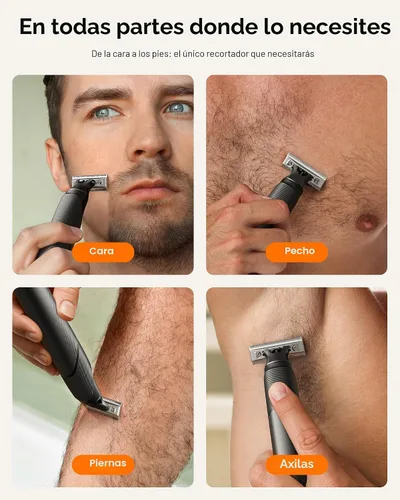 Miniatura 5 de [2026 - Recortadora de pelo para barba y cuerpo mejorada para hombres [todo en uno] Carga rápida USB-C, afeitadora eléctrica sin dolor para ingle