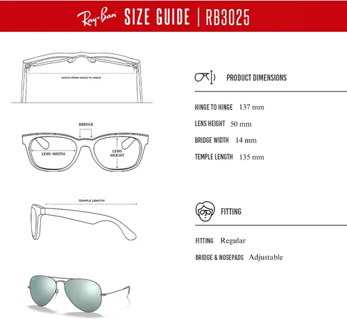 Miniatura 40 de Ray-Ban RB3025 - Lentes de sol de aviador de metal para hombre y mujer + paquete con kit de cuidado de gafas iWear de diseñador