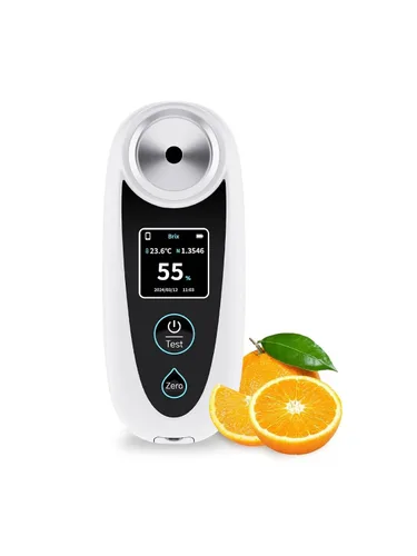 Miniatura 10 de Refractómetro Brix con ATC – Rango de 0–55%, Probador de azúcar portátil para Durian, frutas, jugo, elaboración casera y pruebas de campo
