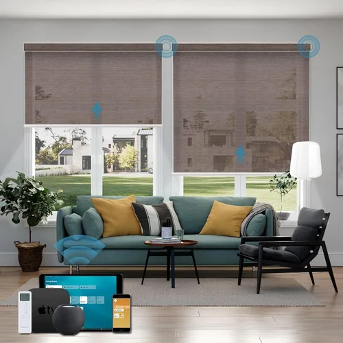 Miniatura 41 de Cortinas enrollables inteligentes de filtrado de luz motorizadas compatibles con HomeKit, persianas inteligentes para ventanas con 1% de apertura