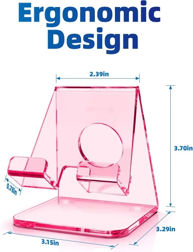 Miniatura 9 de Soporte acrílico para teléfono celular, soporte transparente para teléfono para escritorio de oficina, tocador, encimera de cocina, mesita de noche