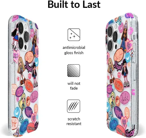 Miniatura 4 de VELVET CAVIAR Funda para iPhone 14 Pro, probada en caídas de 10 pies, purpurina transparente Bratz Bratz Pack Glitter