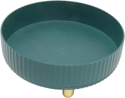 Miniatura 5 de Lazy Susan - Organizador giratorio de gran capacidad, organizador de perfumes de maquillaje antideslizante de gran capacidad, almacenamiento de Verde