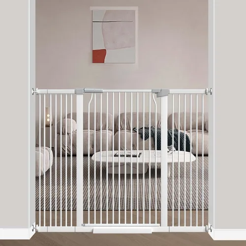 Miniatura 22 de Puerta de bebé extra alta de 40.5 pulgadas para puertas, puerta extra ancha para mascotas de 40.6 a 49.1 pulgadas, sin taladro, barrera de espacio