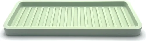 Miniatura 20 de Bandeja organizadora para fregadero de cocina de silicona, soporte de esponja y protector de encimera Plato y bandeja dispensadora de jabón