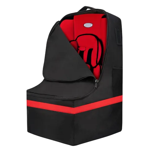 Miniatura 9 de Bolsa de viaje para asiento de automóvil, acolchada, cómoda, duradera, espaciosa, a cuadros, para asiento de automóvil, mochila 3 en 1, convertible