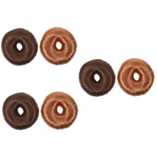 Miniatura 10 de FRCOLOR Anillos de extensión de pelo 2pcs secador de pelo cola de caballo boda plástico novia peluca Chignon