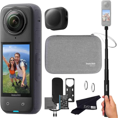 Miniatura 2 de Insta360 Paquete de viaje X4: cámara de acción impermeable 8K 360 con sensores de 1/2 pulgada de 48 MP, video HDR 8K 360, foto de 72 MP 360, edición