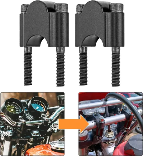 Dasen Elevador de manillar de 7/8 pulgadas de altura compatible con motocicleta KLR650 ATV Dirt Bike Fit Kawasaki Fit Honda Negro