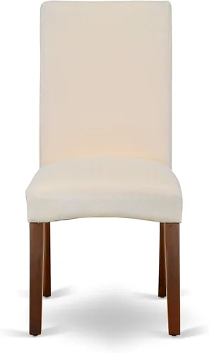 Miniatura 7 de East West Furniture DLDR3-MAH-01 Juego de mesa y sillas de cocina de 3 piezas contiene una mesa de comedor redonda con gotas y 2 sillas de comedor
