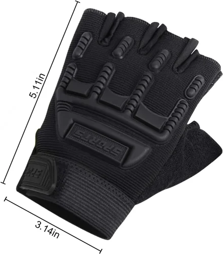 Miniatura 18 de Guantes de ciclismo sin dedos para niños, transpirables, antideslizantes, absorben los golpes, guantes de ciclismo para niños, niñas, niños, pesca