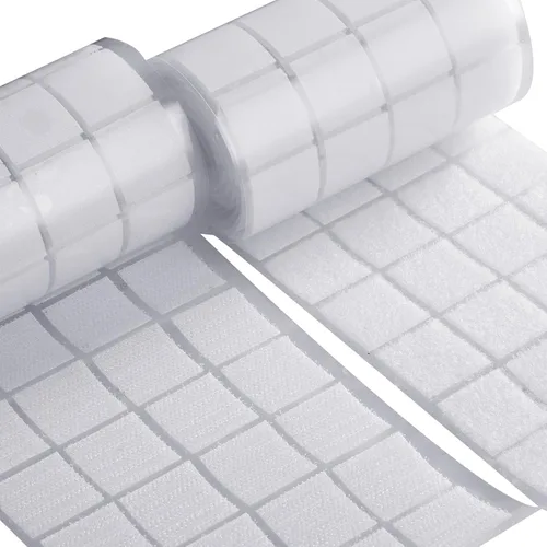 WILLBOND 400 unidades (200 pares) puntos autoadhesivos de 1 pulgada de puntos cuadrados adhesivos impermeables de nailon para oficina, escuela,