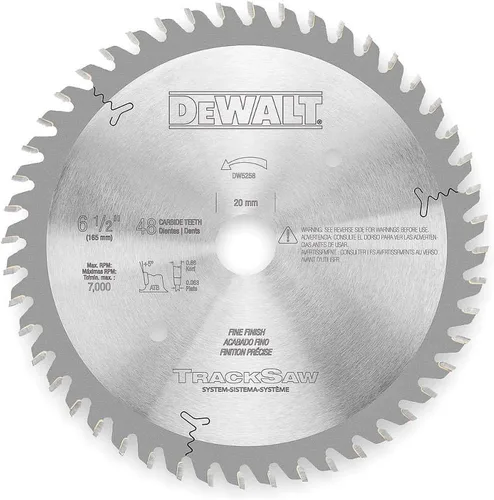 DEWALT Hoja de sierra de carril, acabado ultra fino, 48 dientes, 6-1/2 pulgadas (DW5258)