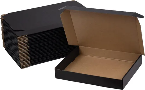 Miniatura 9 de Cajas de envío de 6x4x2 pulgadas, paquete de 25, cajas de embalaje de cartón corrugado para pequeñas empresas, negras