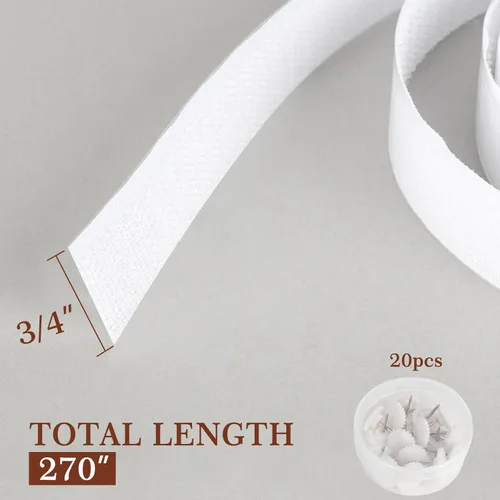 Miniatura 2 de Yotache Accesorios magnéticos para puerta, cinta autoadhesiva de 3/4 pulgadas y pasadores para instalación de mosquiteros de puerta, nailon