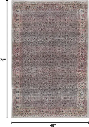 Miniatura 2 de Nourison Home Brilliance - Alfombra tradicional vintage lavable a máquina, de 4 x 6 pies, fácil de limpiar, no se desprende, para dormitorio, sala