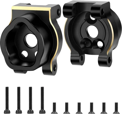 Miniatura 5 de GLOBACT Latón LCG Heavy Weight Caster Blocks Protal Drive C-Hubs 2.96 oz Contrapeso para 1/10 TRX4 TRX6 RC Crawler Car Upgrades Parts (2PCS)
