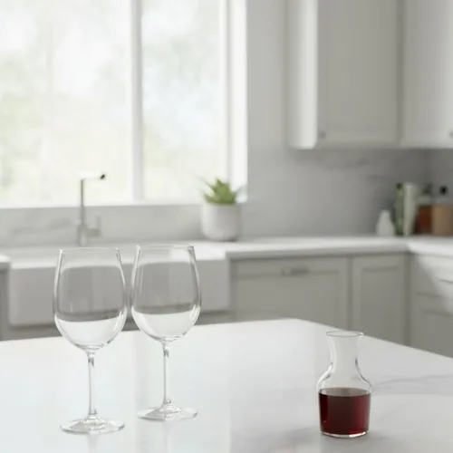 Miniatura 3 de TrueCraftware - Decantador de vino de 9 oz de policarbonato de color transparente Viene en cada uno- Servicio de mesa Jarra de vino Decantador