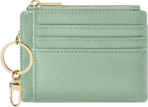 Miniatura 15 de Sodsay Estuche para tarjetas, cartera delgada con bolsillo frontal, para mujer, sujetatarjetas con llavero Slim, Front Pocket, Credit Card Holder