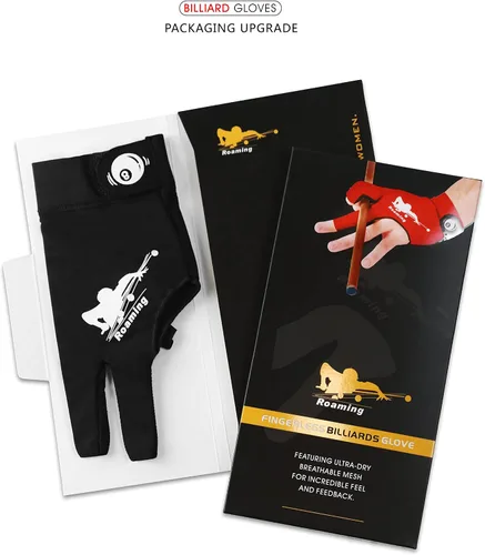 Miniatura 6 de Guantes de billar para hombres y mujeres, guantes de billar para mano izquierda/derecha, guantes de secado rápido de 3 dedos, ideales para tiradores