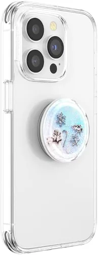 Miniatura 3 de PopSockets Agarre adhesivo para teléfono, soporte, soporte para teléfono, Navidad - Tidepool Snowed In Nevado