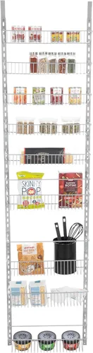 Home-Complete Organizador sobre la puerta, estante de pared colgante de 9 niveles para organización de baño o cocina, organización y almacenamiento