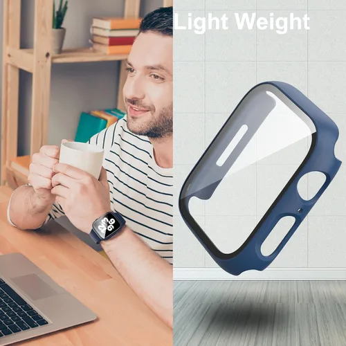 Miniatura 5 de Paquete de 6 fundas para Apple Watch SE 3 (2025)/SE 2/SE/Series 6/5/4 de 40 mm con protector de pantalla de vidrio templado, funda protectora